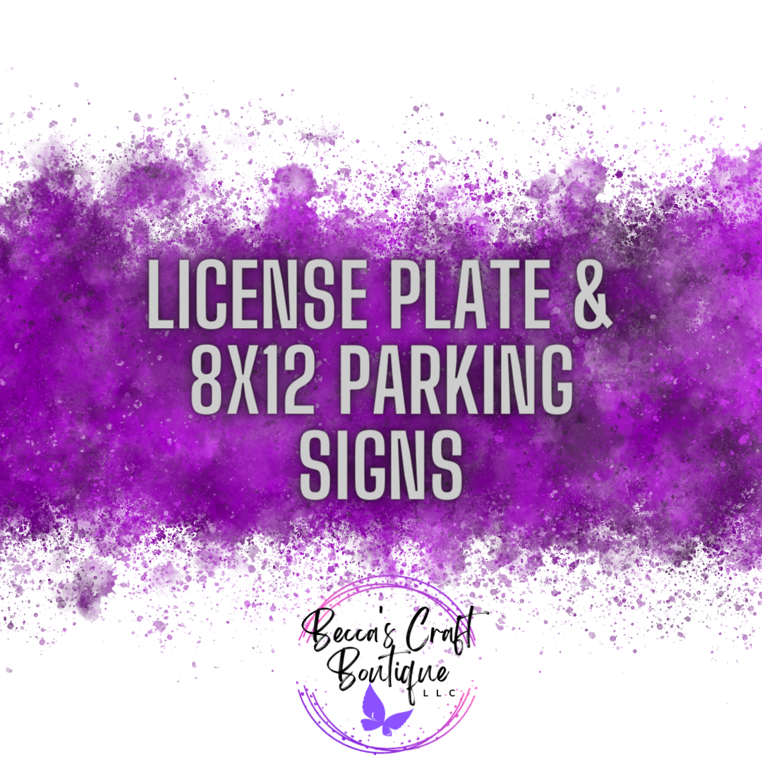 License plates & parking signs