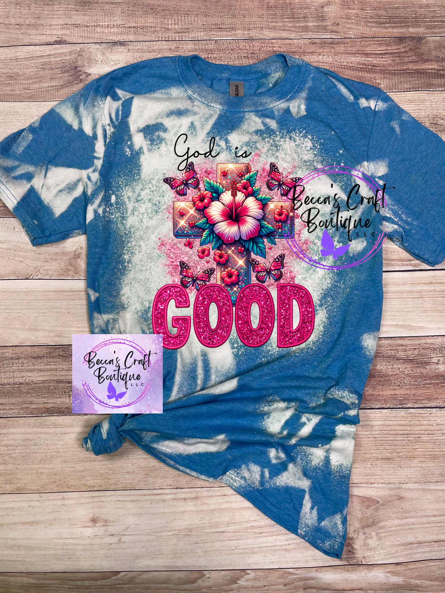 God is Good bleached T-shirt