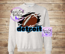 Detroit torn football shirt