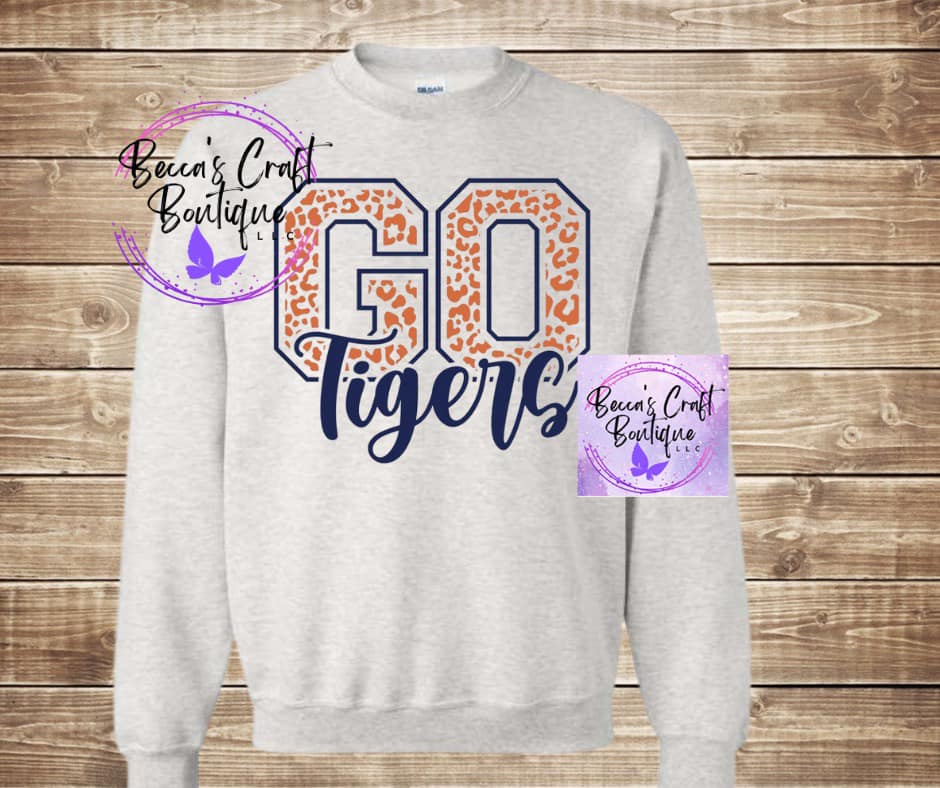 Go Tigers baseball cheetah shirt