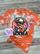 Baseball mama skeleton bleached t-shirt