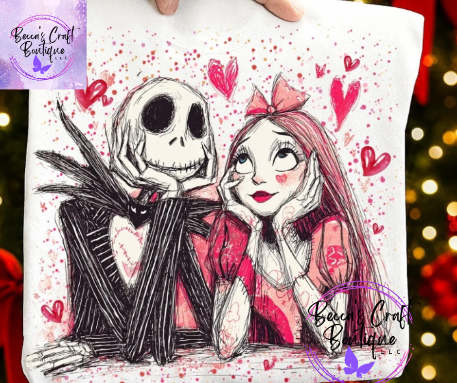 Jack and sally valentines sweatshirt
