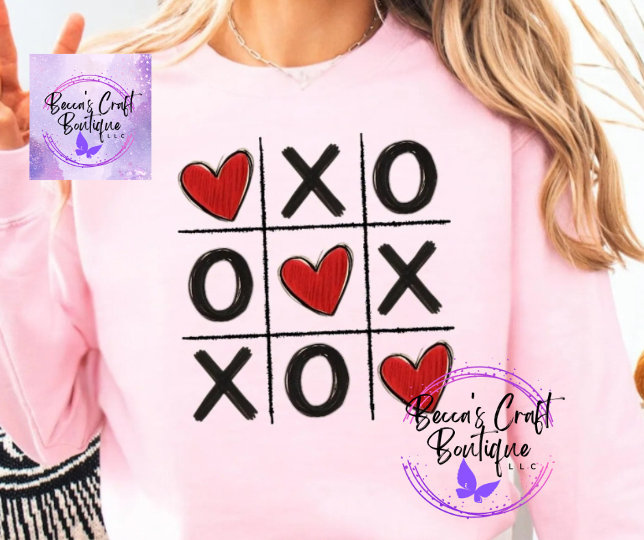 Tic Tac Toe Love valentines day sweatshirt