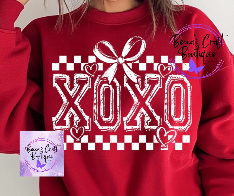XOXO Ribbon crewneck Sweatshirt