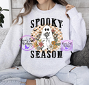 Spooky Season ghost with flowers crewneck