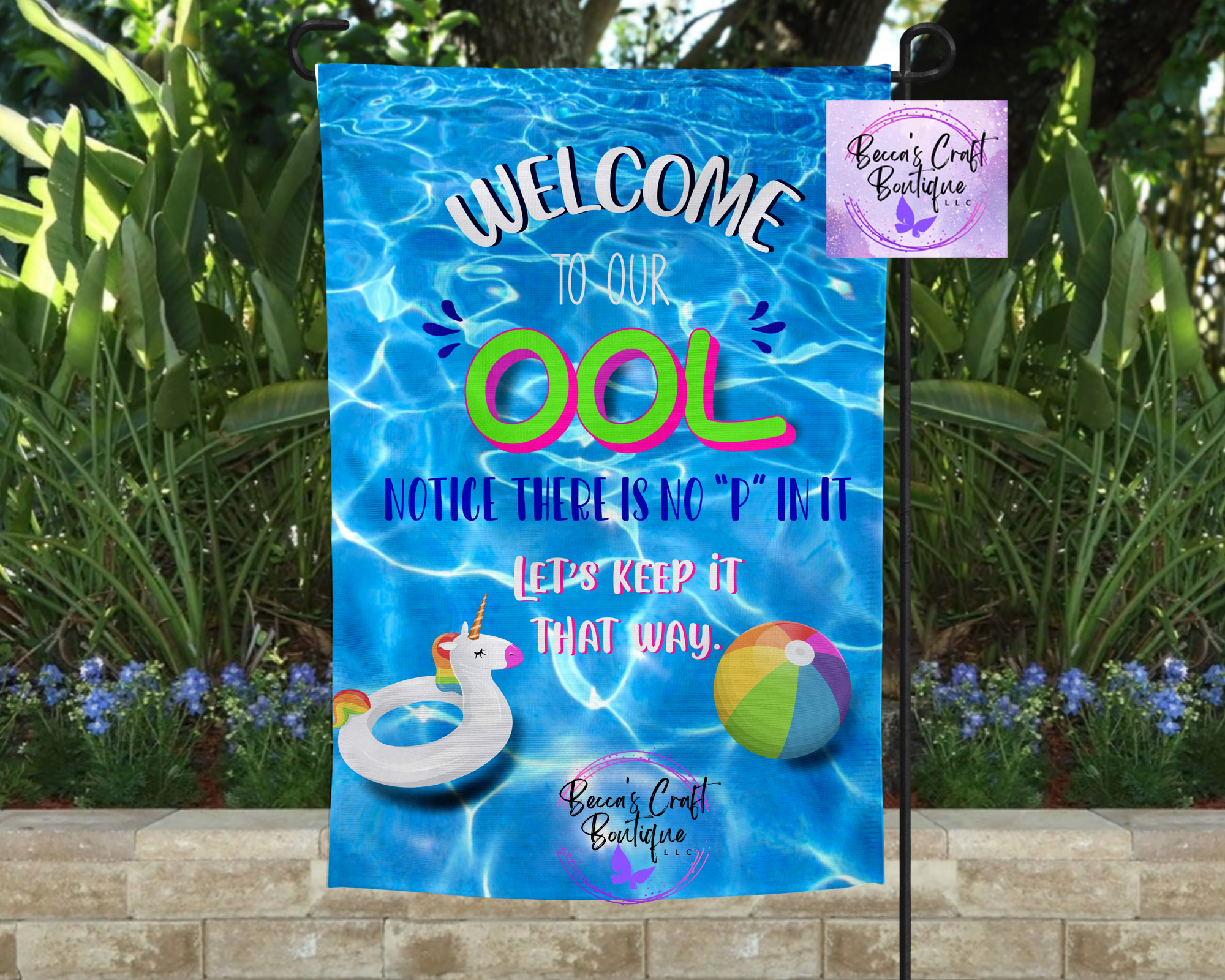 Welcome to our ool garden flag