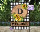 Personalized sunflower garden flag