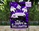 Happy Halloween camper garden flag