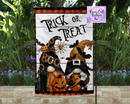 Gnome trick or treat garden flag