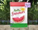 Watermelon hello summer garden flag