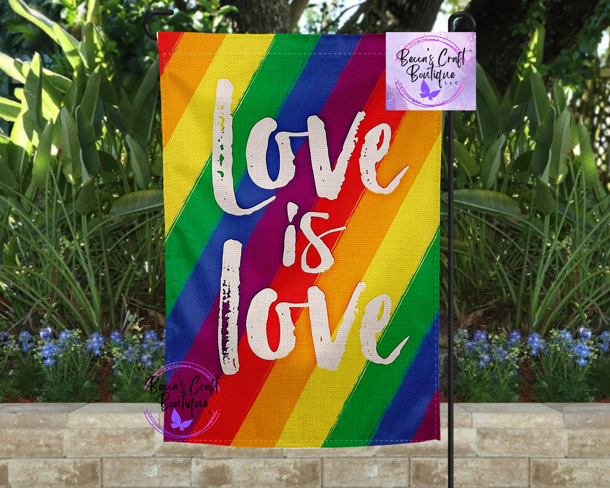 Love is love garden flag