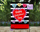 Custom name valentines day garden flag