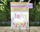 Easter bunnies garden flag