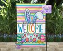 Every Bunny welcome garden flag