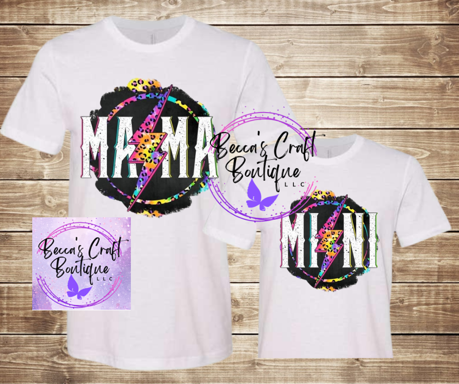 Mama & Mini lightening T-shirt set