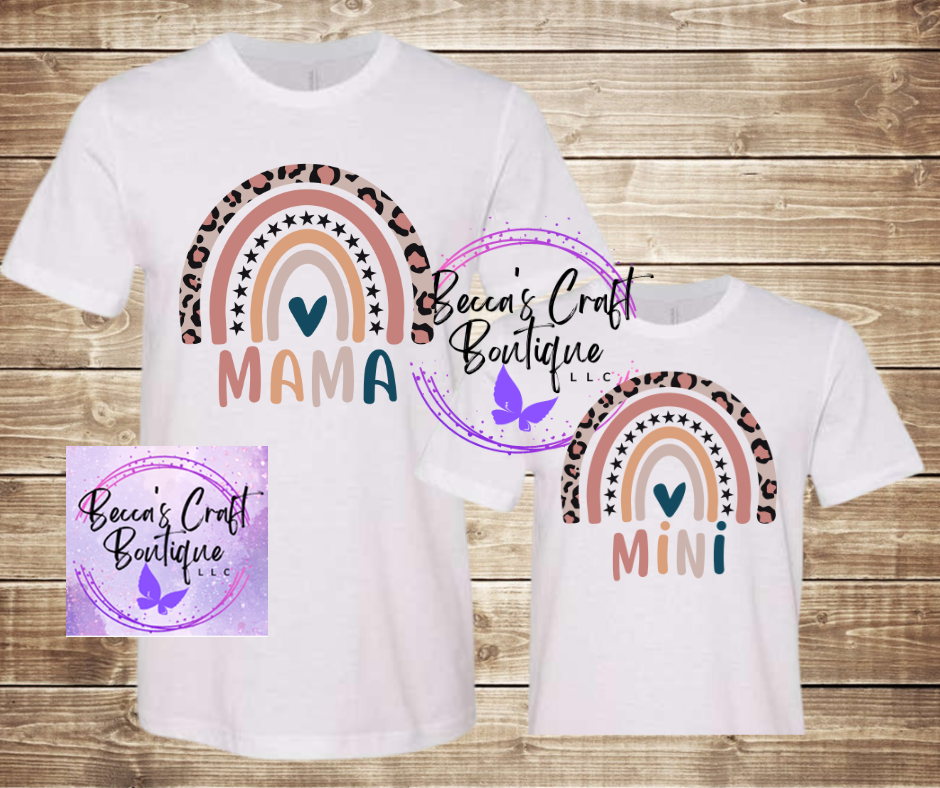 Mama & Mini Rainbow T-shirt set