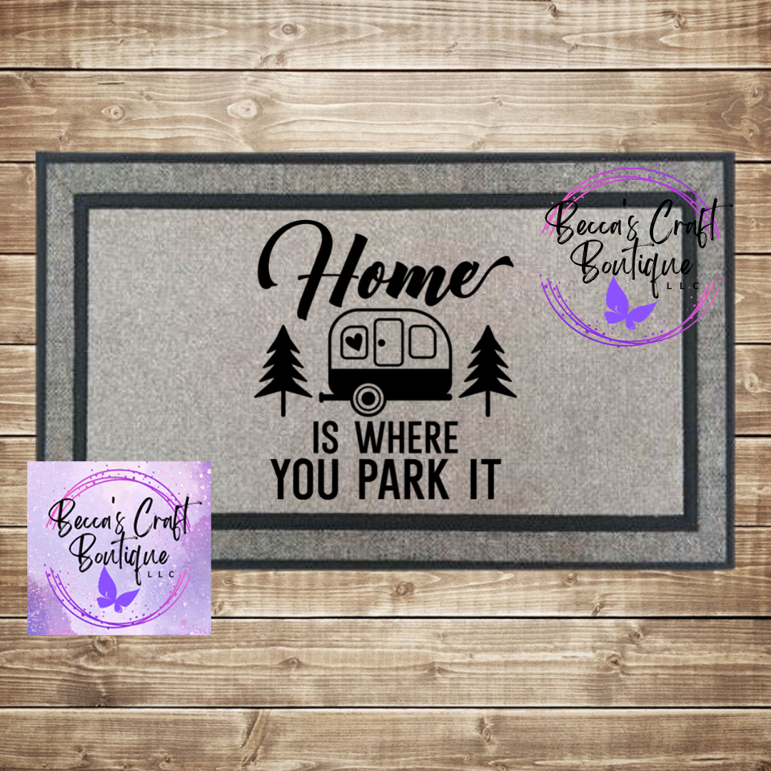 Home is where you park it doormat