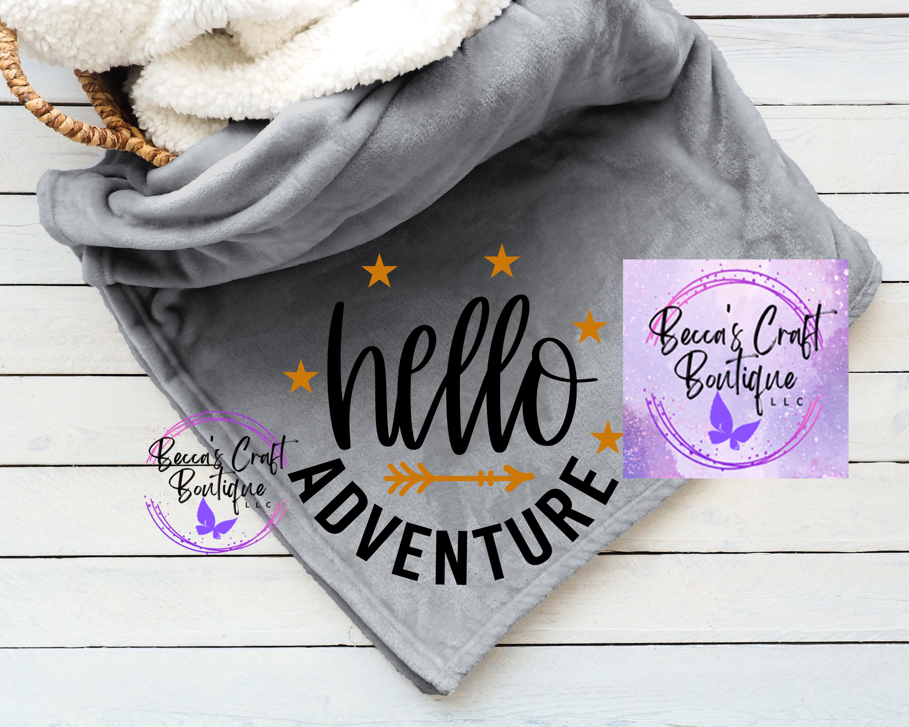 Hello adventure blanket