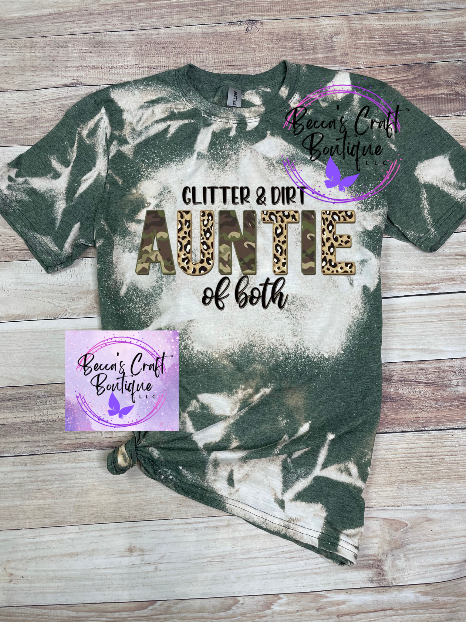 Auntie of both bleached T-shirt