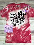 On the bleachers bleached T-shirt