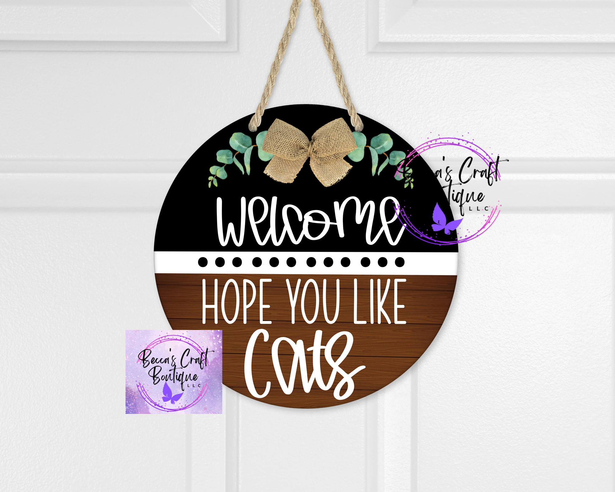 Hope you like cats door hanger