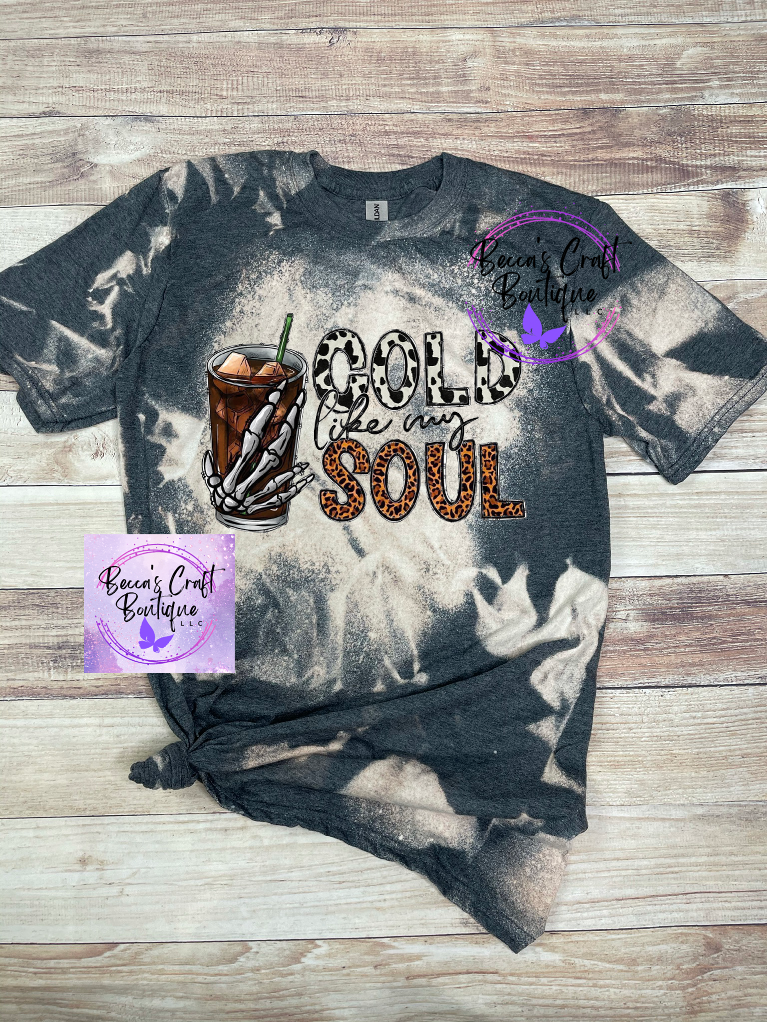 Cold like my soul bleached T-shirt