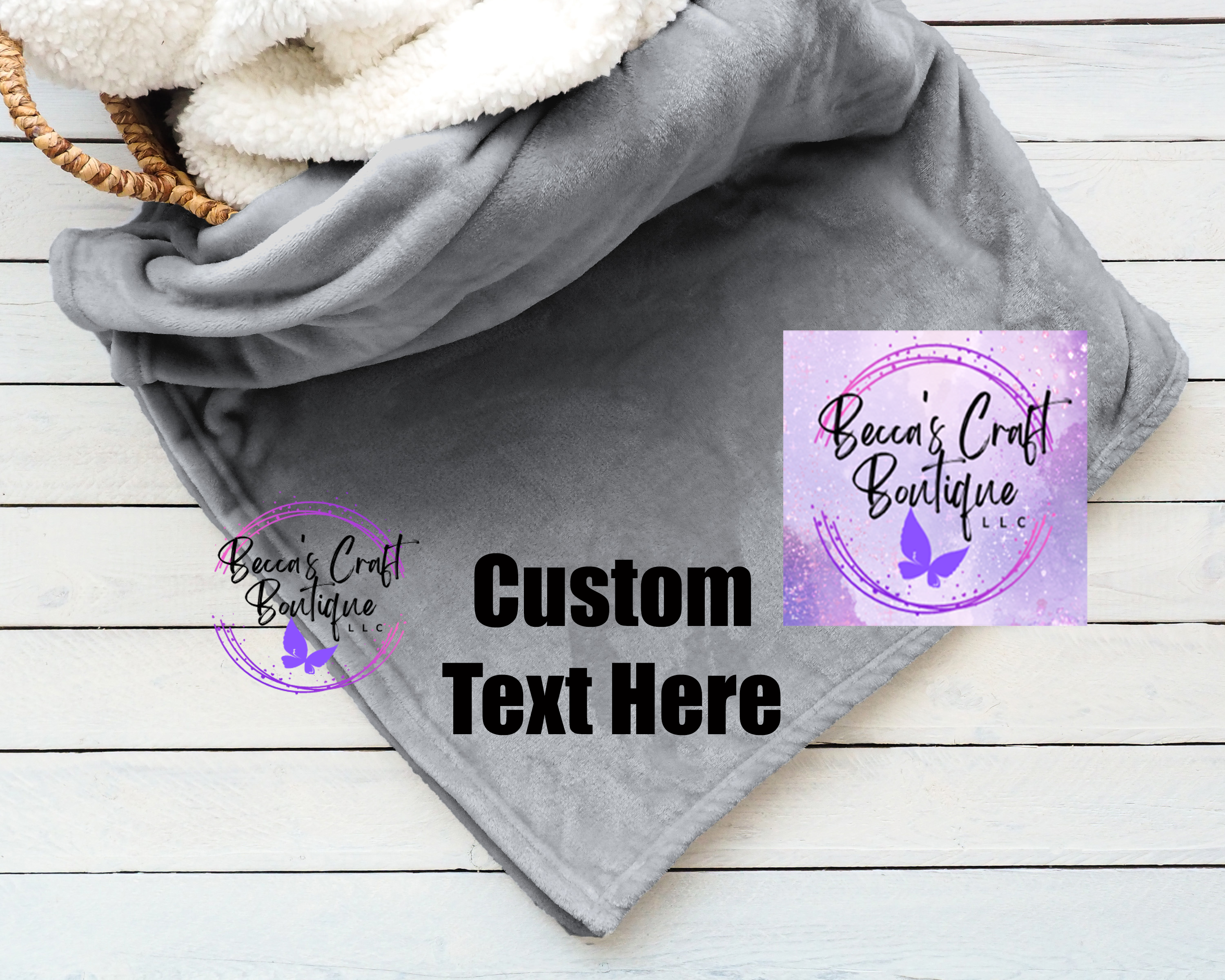 Custom Blanket any text or design