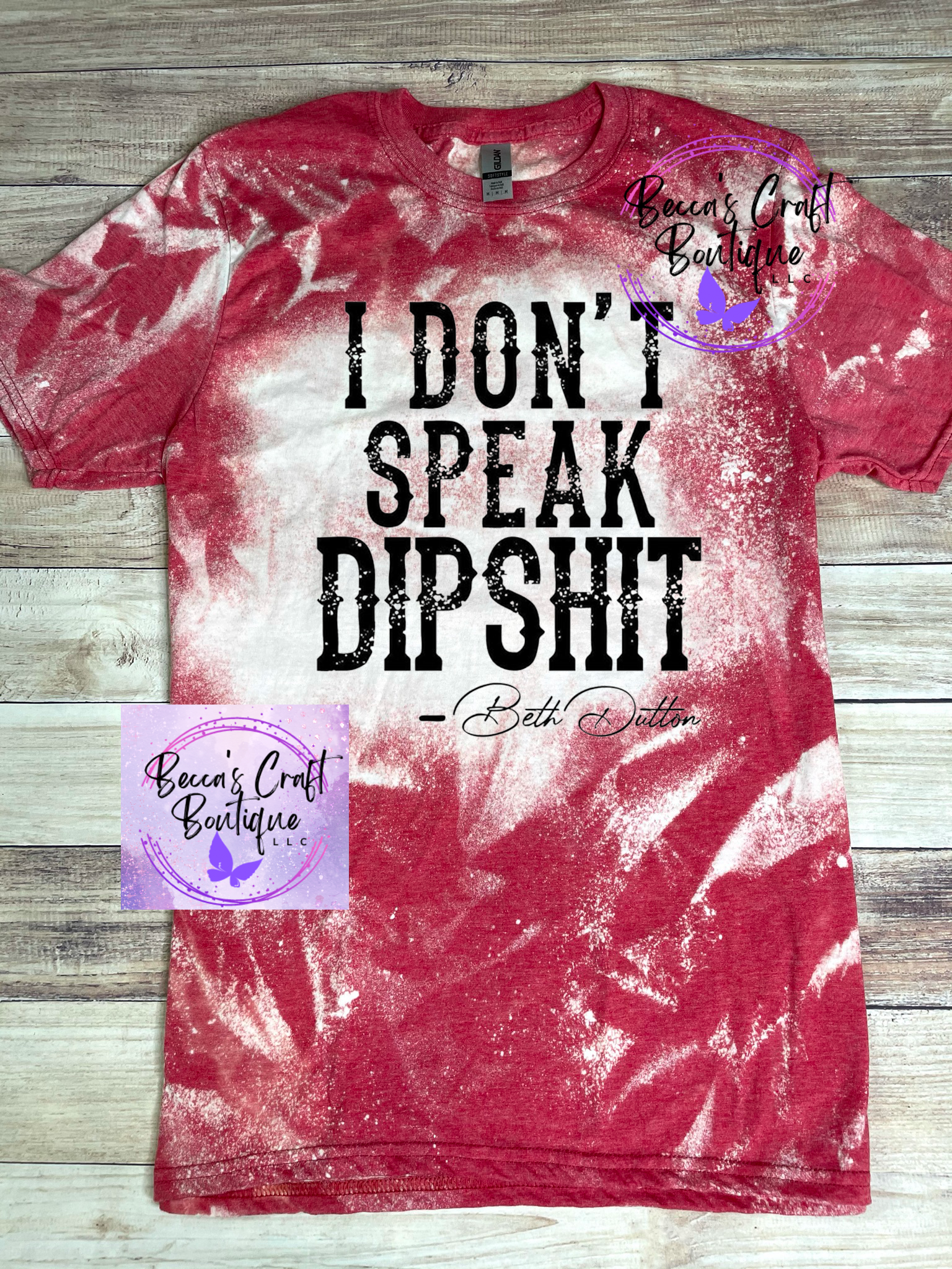 I don't speak dipsh*t yellowstone bleached T-shirt