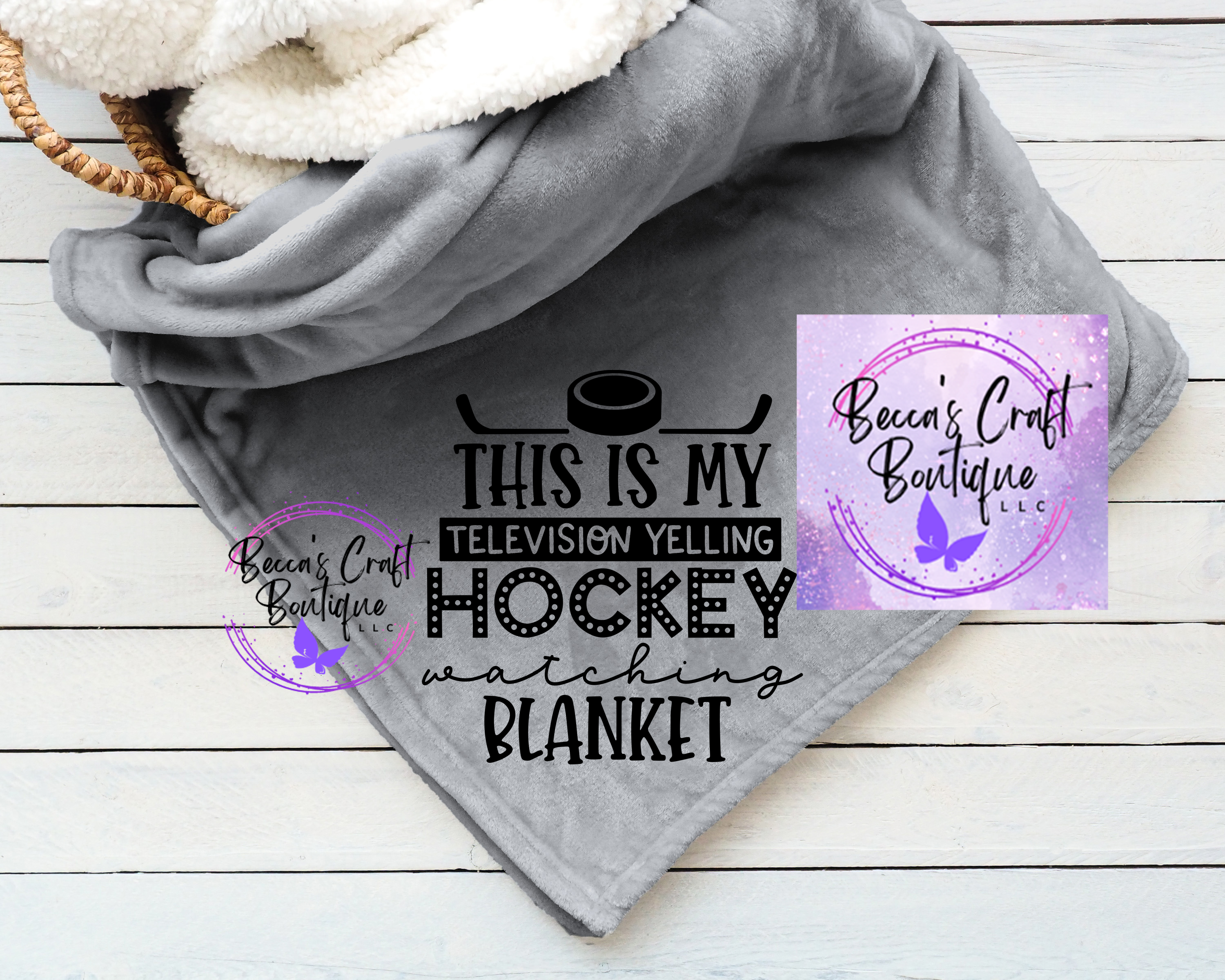 This is my Hockey watching blanket