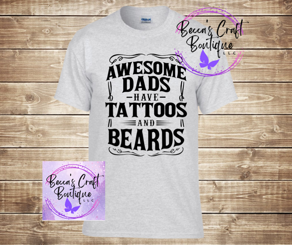 Awesome dads have tattoos t-shirt