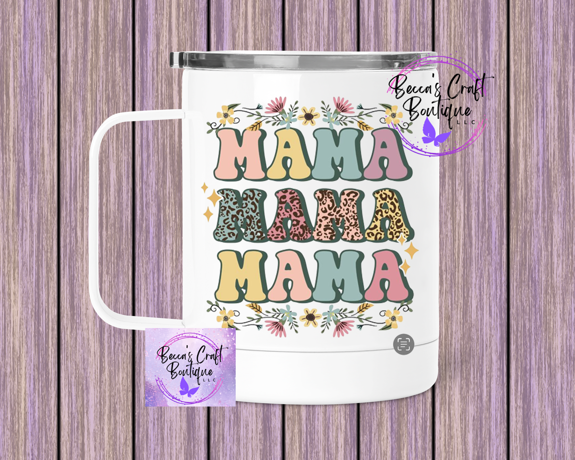 Mama Floral Camping Mug