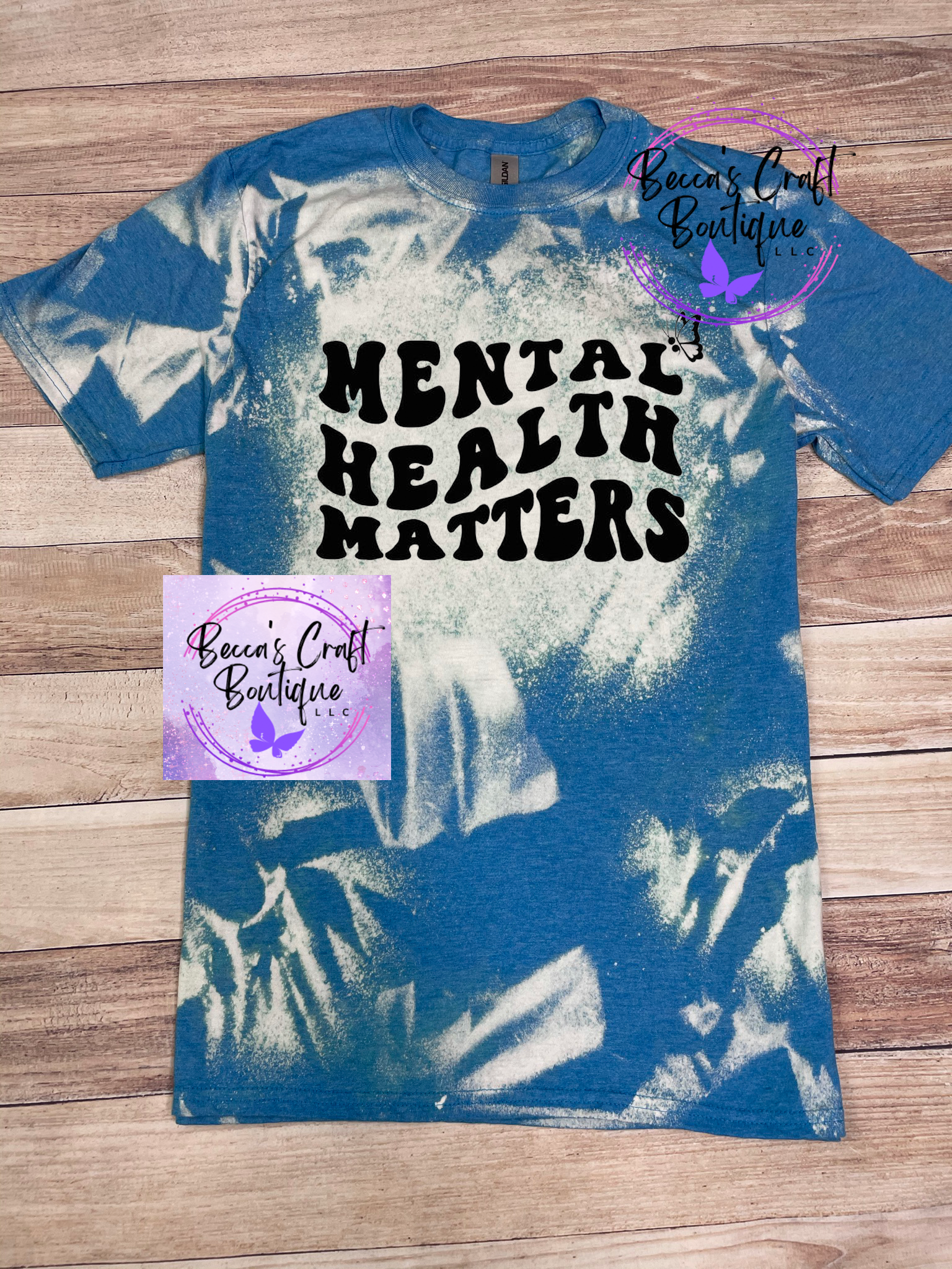 Mental health matters bleached T-shirt