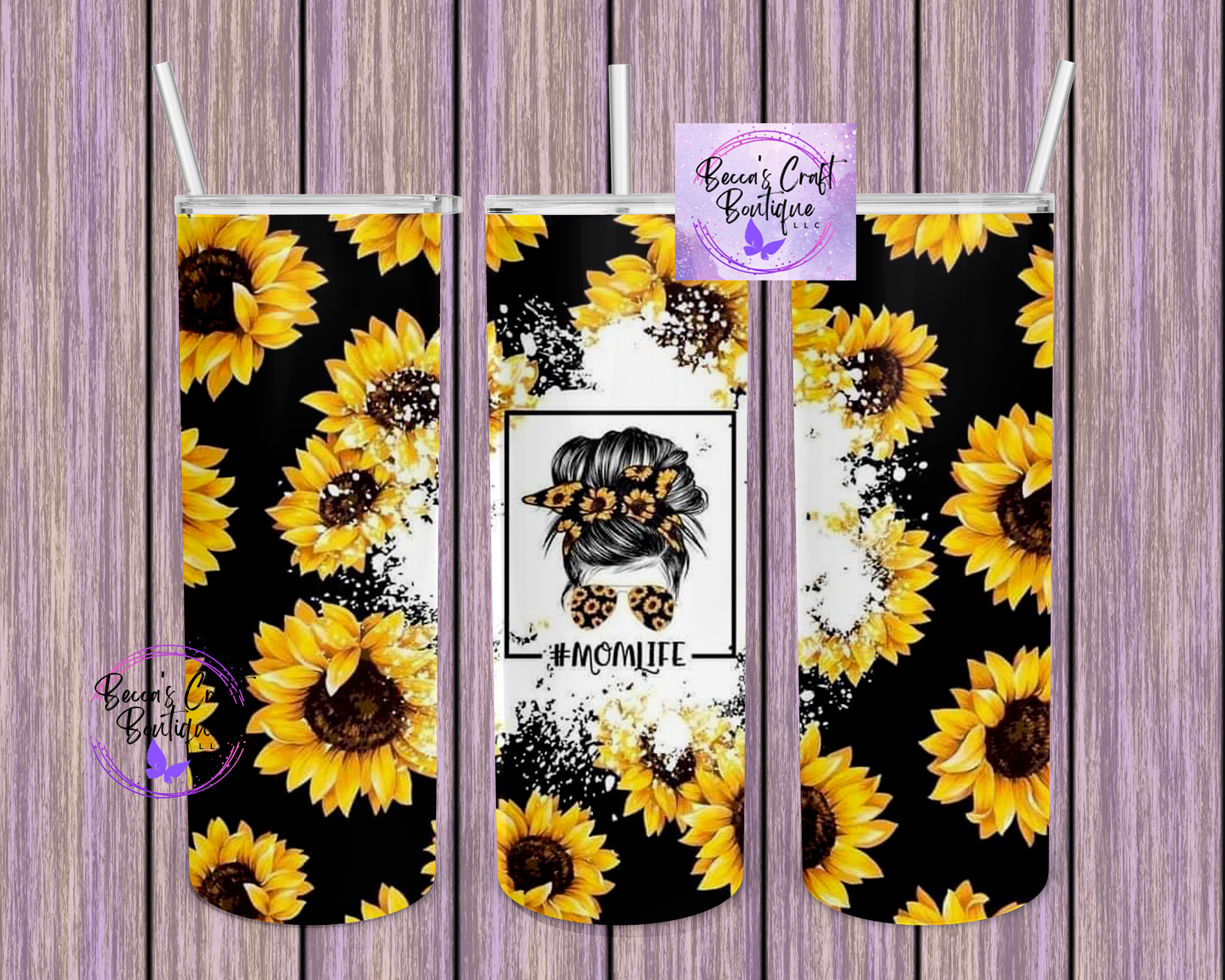 Mom life sunflower Tumbler