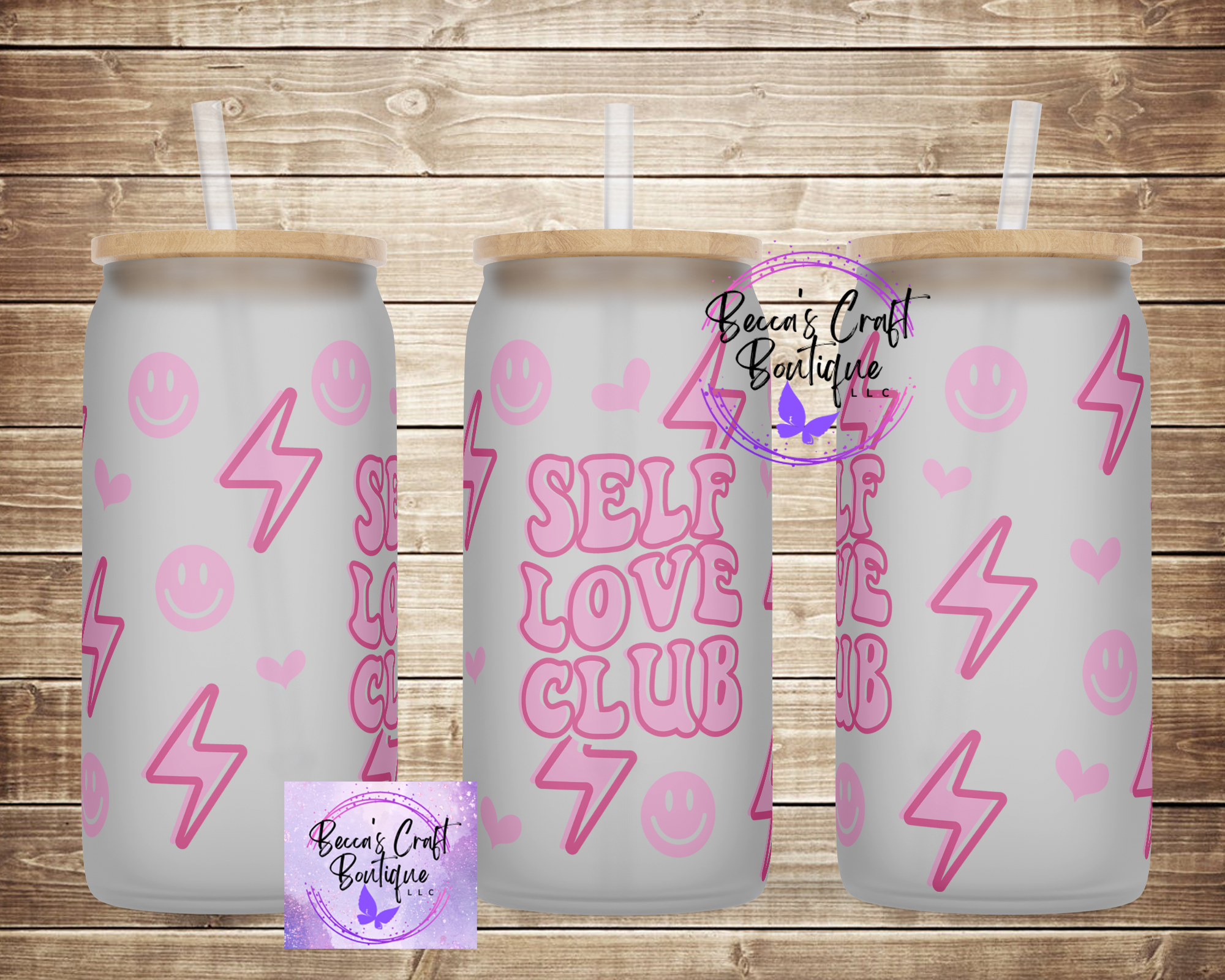 Self love club iced coffee cup