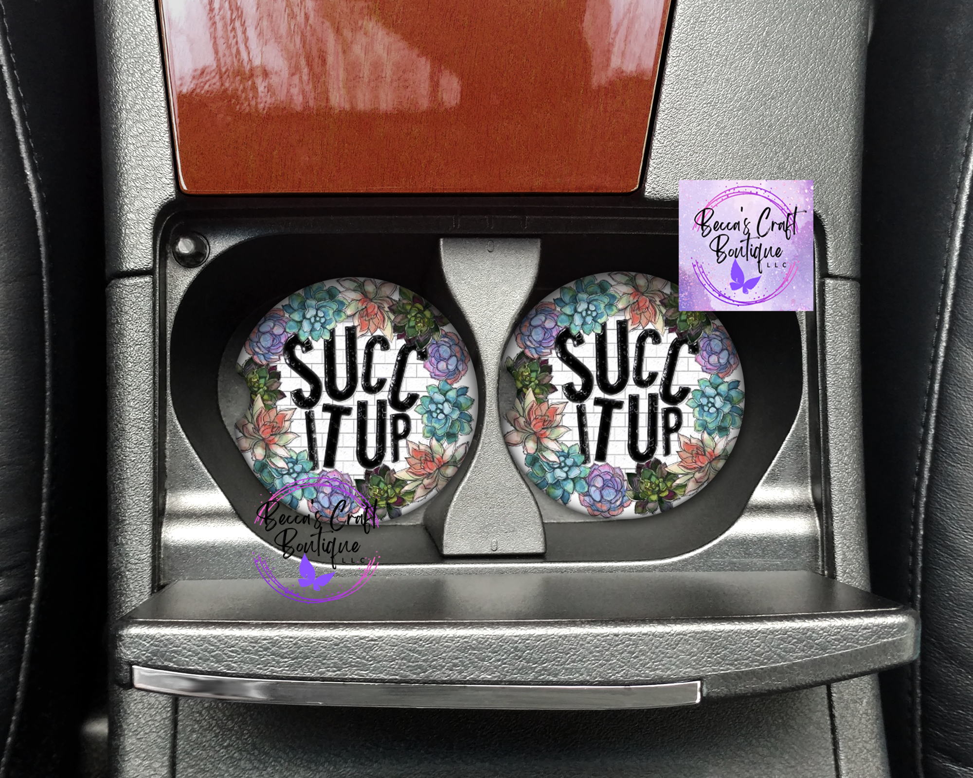 Succ it up car coasters