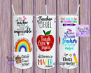 Teach love inspire teacher tumbler